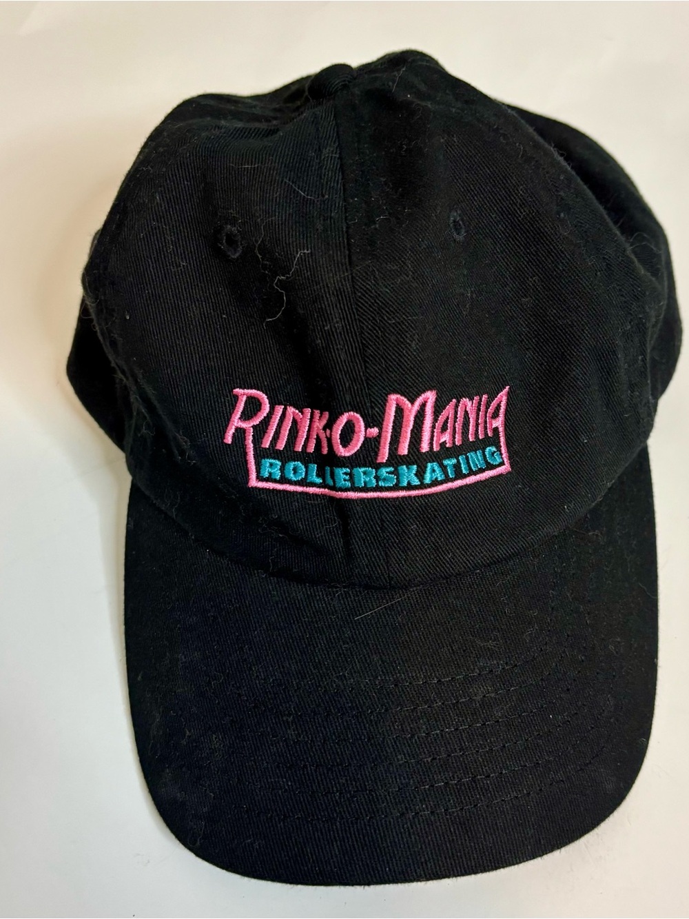 Netflix Stranger Things Black Cap with Pink & Teal Embroidery